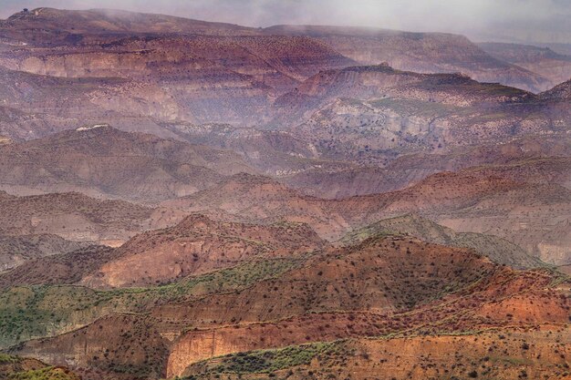 Vista aérea dos ermos no deserto de Gorafe