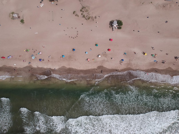 vista aérea de drones de la playa