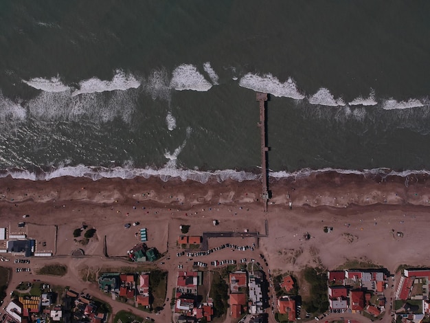 vista aérea de drones de la playa