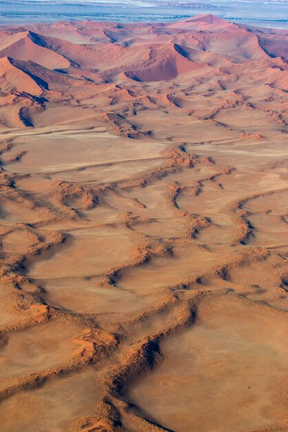 Vista aérea de las dunas del Parque Nacional Sossusvlei Namib-Naukluft