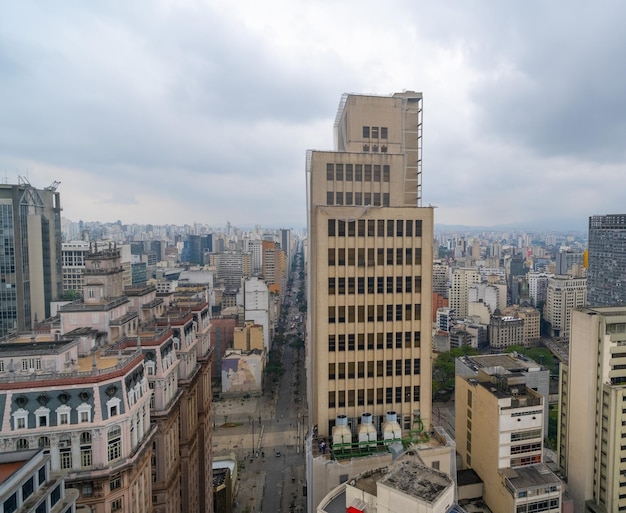 Vista aérea de los edificios en el centro de la ciudad de Sao Paulo, Brasil