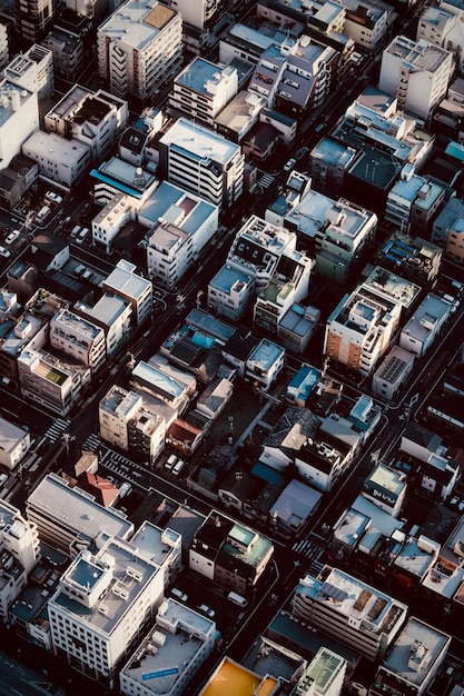 Vista aérea de los edificios de la ciudad