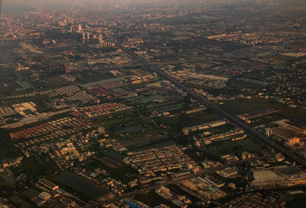 Vista aérea de los edificios de la ciudad