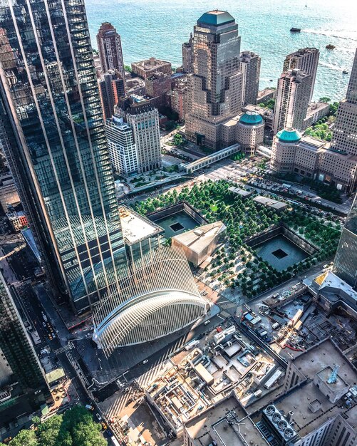 Foto vista aérea de edificios modernos en la ciudad