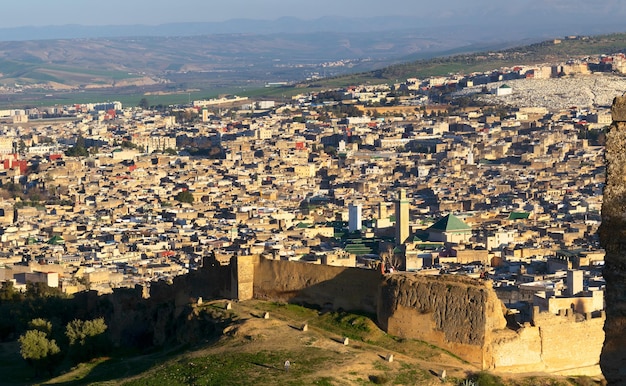 Vista aérea em Medina em Fes Marrocos