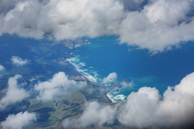 Vista aérea em uma nova zelândia.