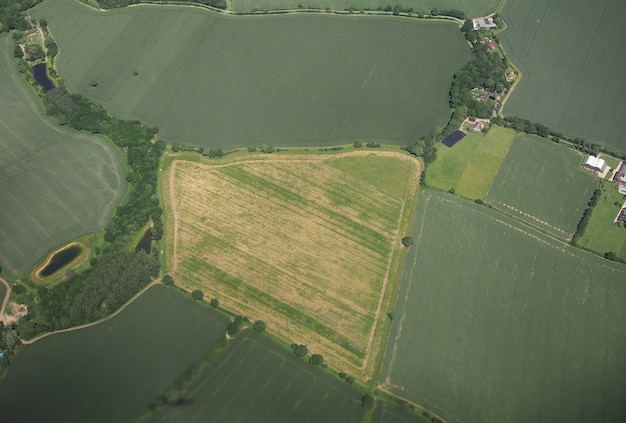 Foto vista aérea, de, essex