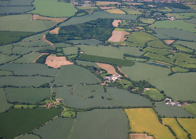 Foto vista aérea, de, essex