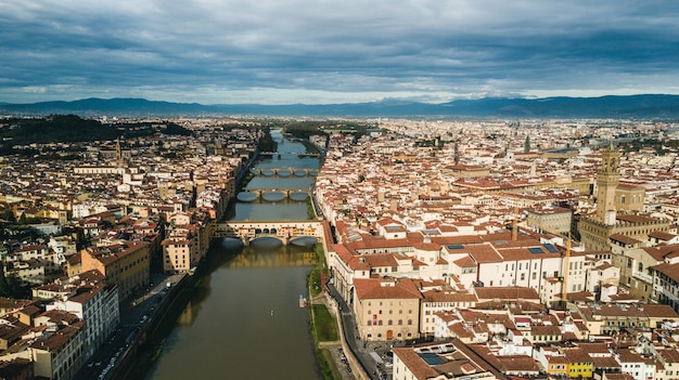 Vista aérea de Florencia, Italia, Europa