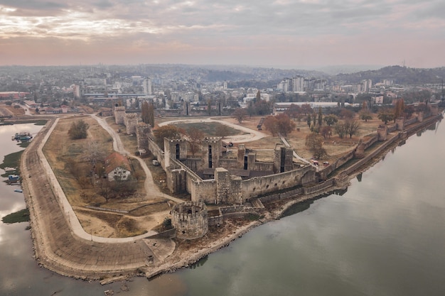 Vista aérea de la fortaleza de Smederevo en Serbia