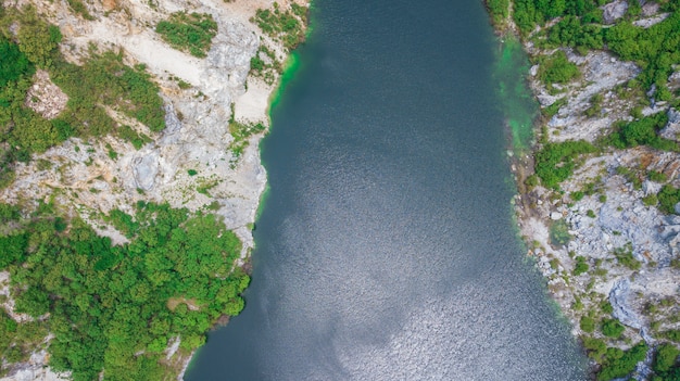 Foto una vista aérea del gran cañón chonburi tailandia, punto de referencia en chonburi tailandia