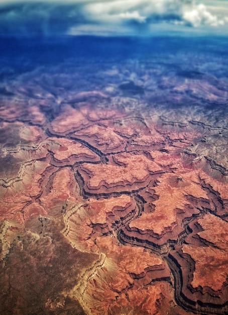 Foto vista aérea del gran cañón