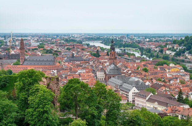 Foto vista aérea de heidelberg