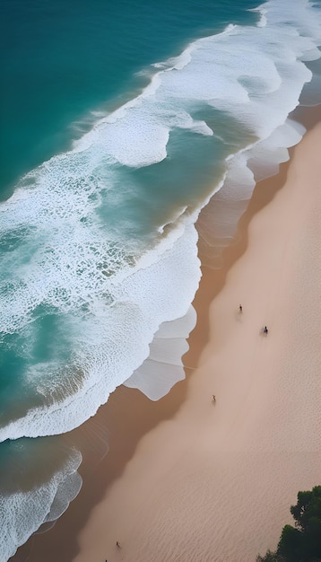 Vista aérea de una hermosa playa en el norte de Portugal