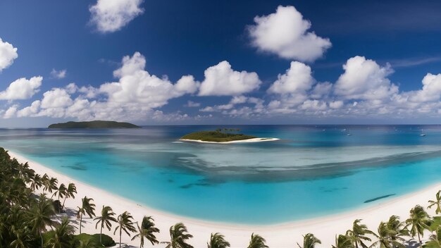 Vista aérea de una hermosa playa tropical