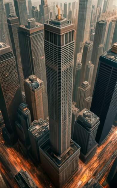 Vista aérea de Hong Kong por la noche