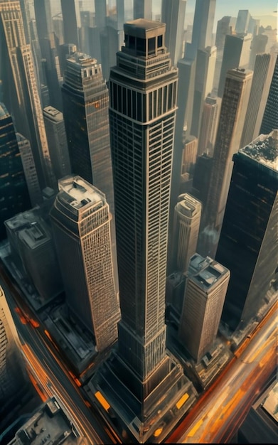 Vista aérea de Hong Kong por la noche