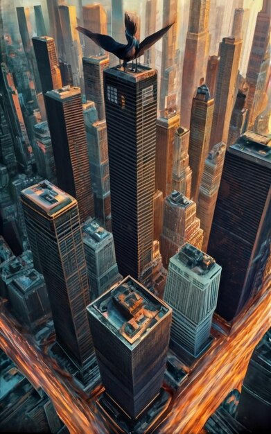 Vista aérea de Hong Kong por la noche