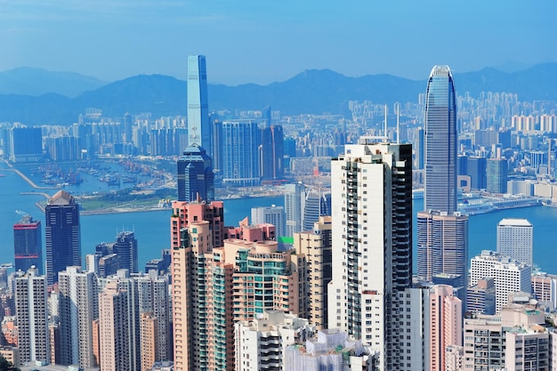 Vista aérea de Hong Kong