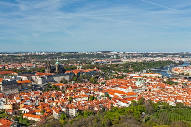 Vista aérea de Hradchany: la Catedral de San Vito (San Vito)