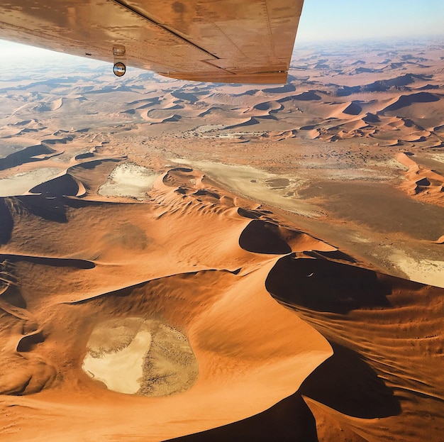 Vista aérea del idílico desierto
