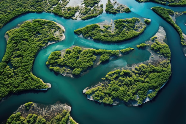 una vista aerea de las islas