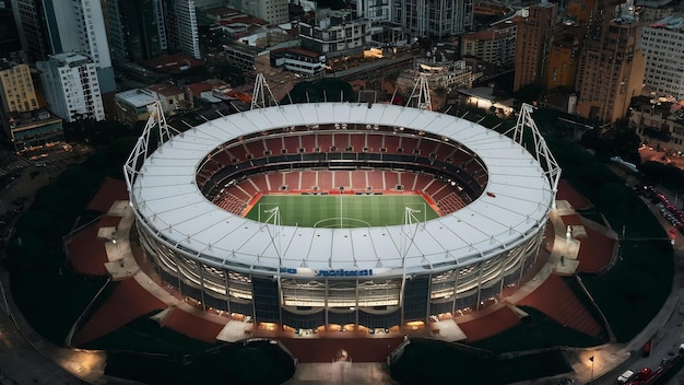 Foto vista aérea del legendario estadio de fútbol maracana estadio jornalista mario hijo