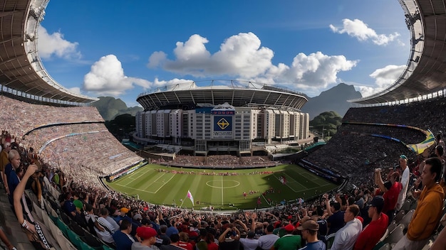 Foto vista aérea del legendario estadio de fútbol maracana estadio jornalista mario hijo