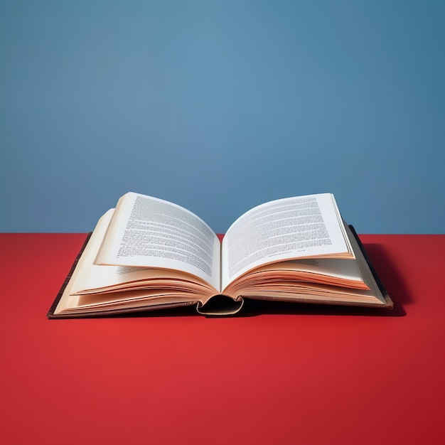 Foto vista aérea de un libro abierto con páginas blancas vacías composición de cuaderno para revistas de catálogo