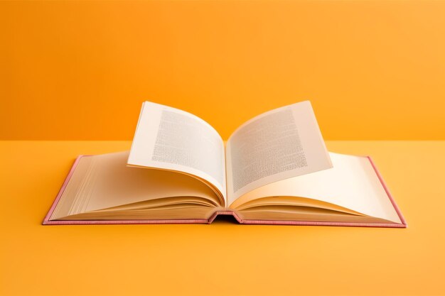 Foto vista aérea de un libro abierto con páginas blancas vacías composición de cuaderno para revistas de catálogo