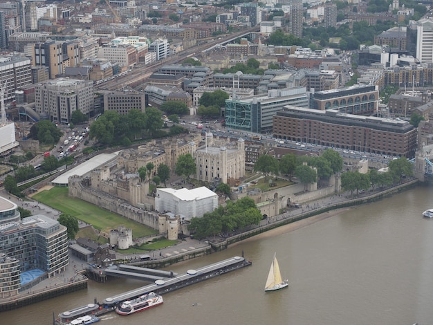 Vista aérea, de, londres