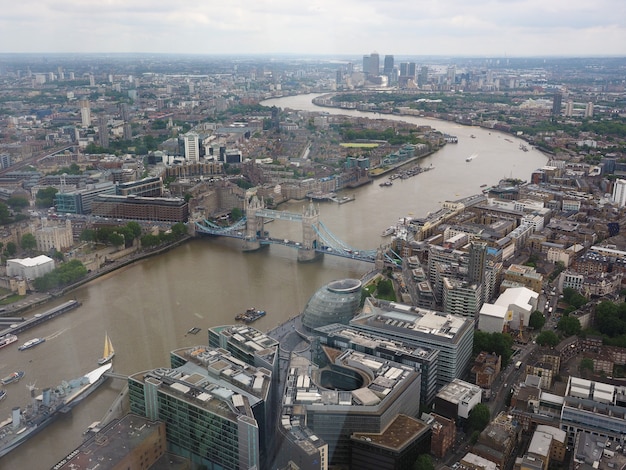 Vista aérea, de, londres