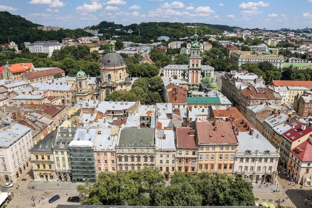 Vista aérea de Lviv Ucrania