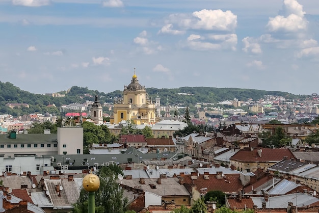 Vista aérea de Lviv Ucrania