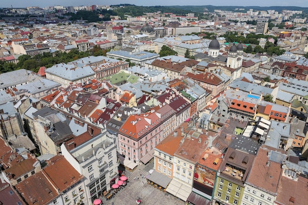 Vista aérea de Lviv Ucrania