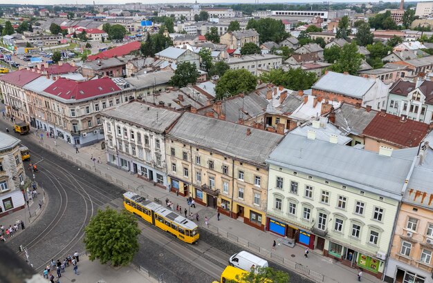 Vista aérea de Lviv Ucrania