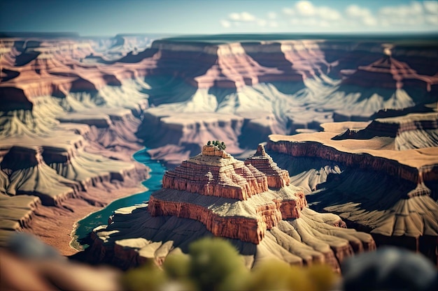 Vista aérea del majestuoso Gran Cañón en Arizona