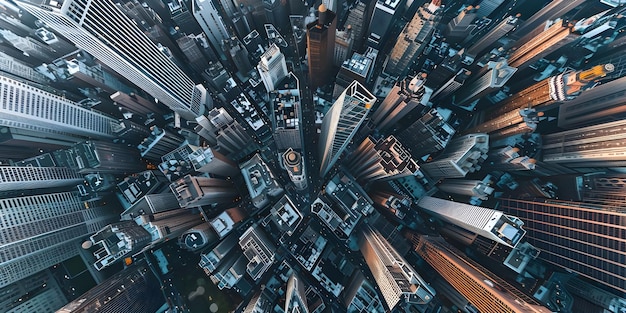 Vista aérea de Manhattan en el fondo de Nueva York Generado por Ai