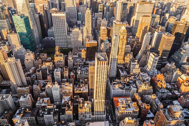 Vista aérea de Manhattan, Nueva York, Manhattan desde arriba