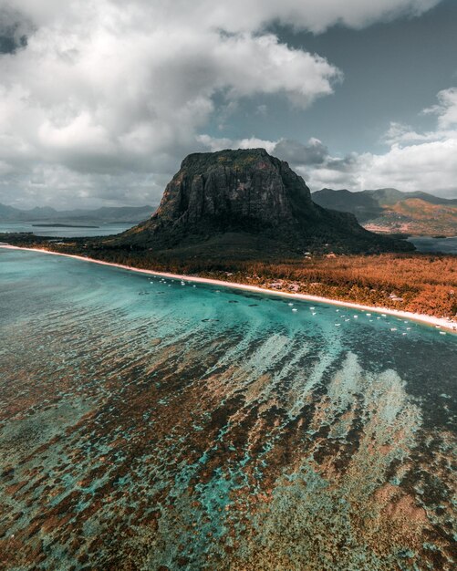 Foto vista aérea del mar