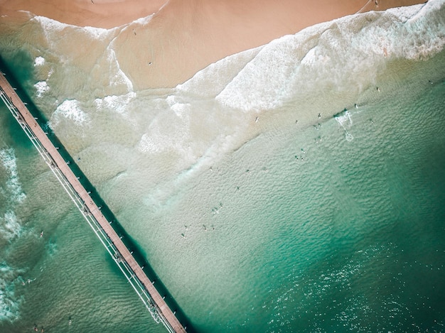 Foto vista aérea del mar