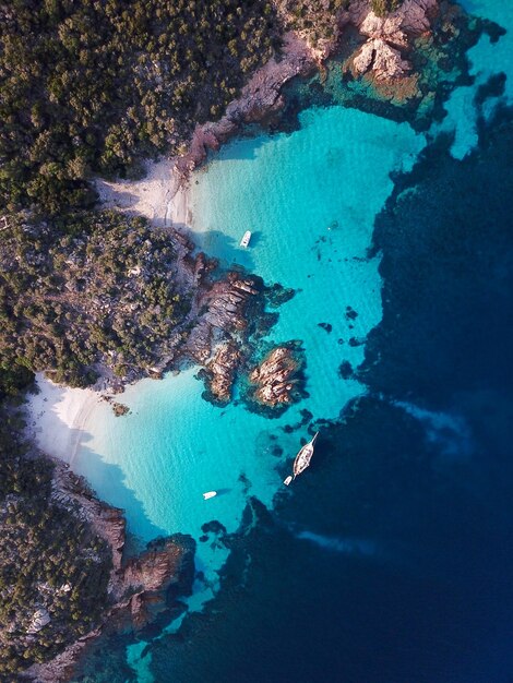 Foto vista aérea del mar