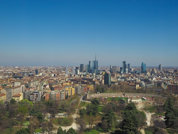 Vista aérea de Milán