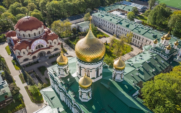 Vista aérea del monasterio de Novodevichiy en San Petersburgo