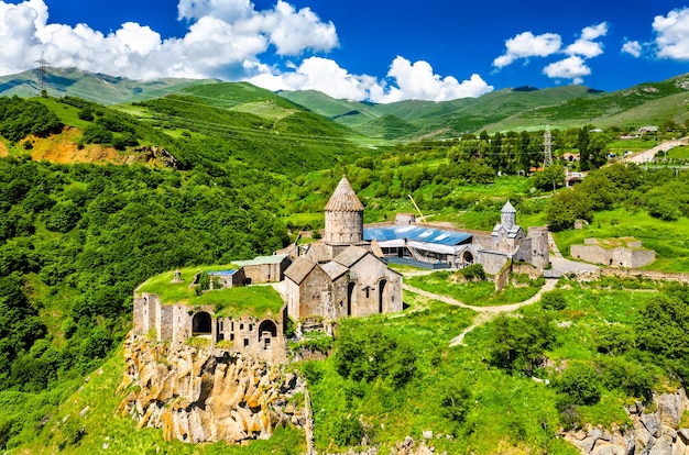 Vista aérea del monasterio de Tatev. en armenia