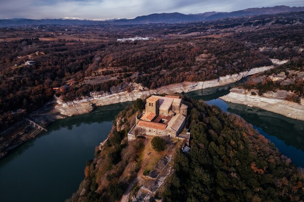 Vista aerea de un monasterio