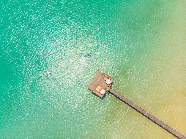 Vista aérea del muelle