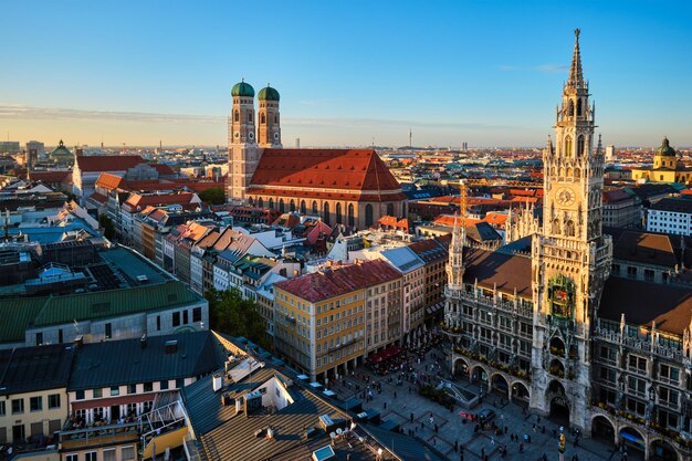 Vista aérea de Múnich, Alemania