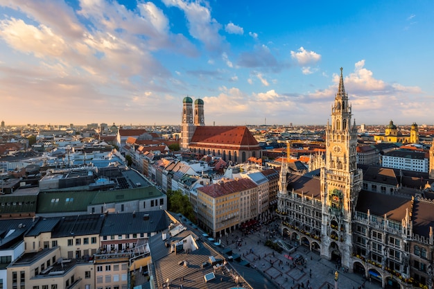 Foto vista aérea de munich, alemania