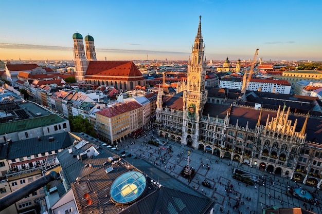 Foto vista aérea de munich, alemania